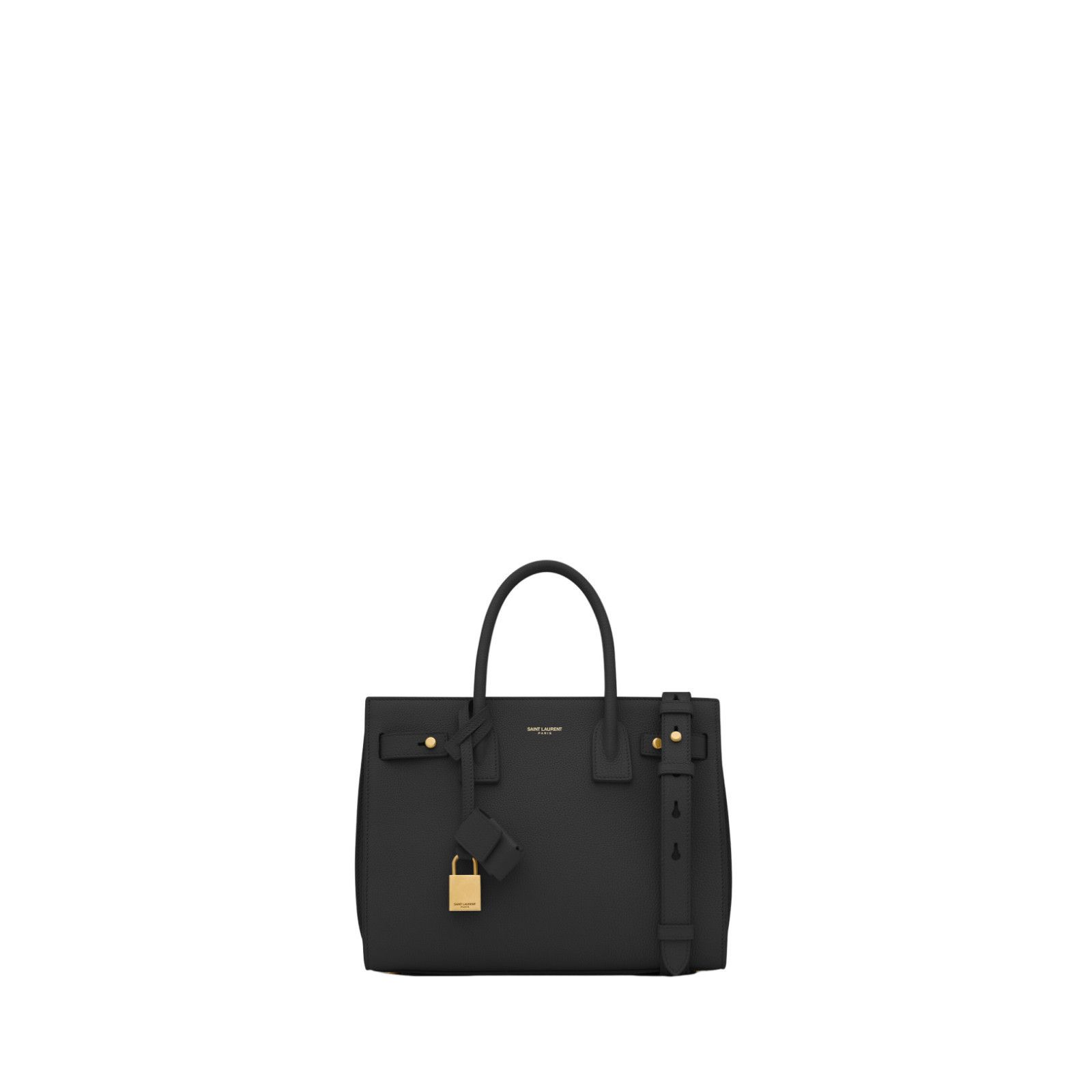 SAINT LAURENT Sac De Jour Baby $3200 Black Grained Leather H