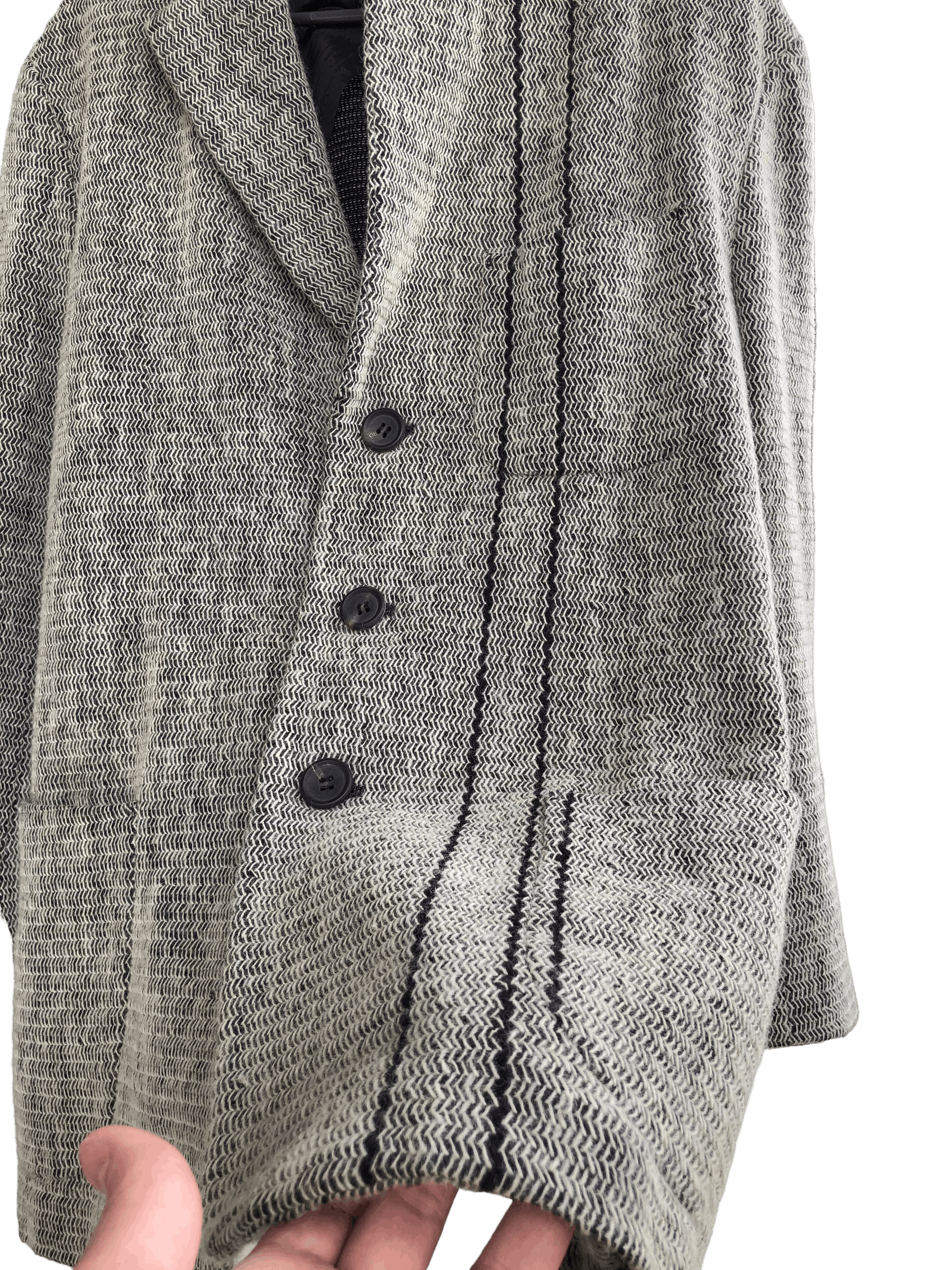 Issey Miyake Vintage Issey Miyake Herringbone Wool Blazer Coat Jacket Size US L / EU 52-54 / 3 - 2 Thumbnail