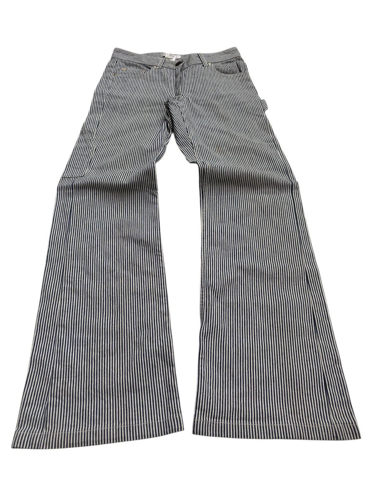 Celine 2000s Hickory Carpenter Flared Pants Size US 27 - 1 Thumbnail