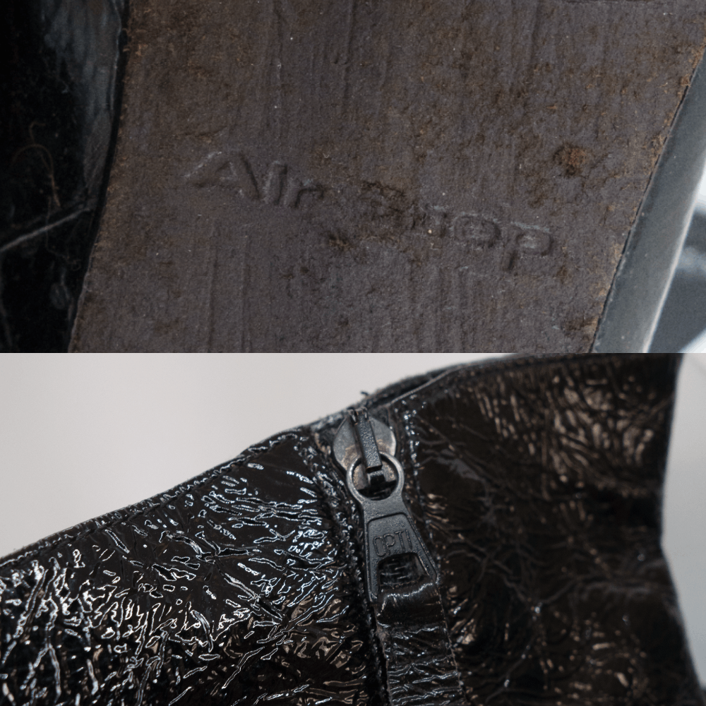 A.S.98 Airstep 00S Cossack Patent Leather High Zip Boots Vintage Size US 7 / IT 37 - 9 Thumbnail