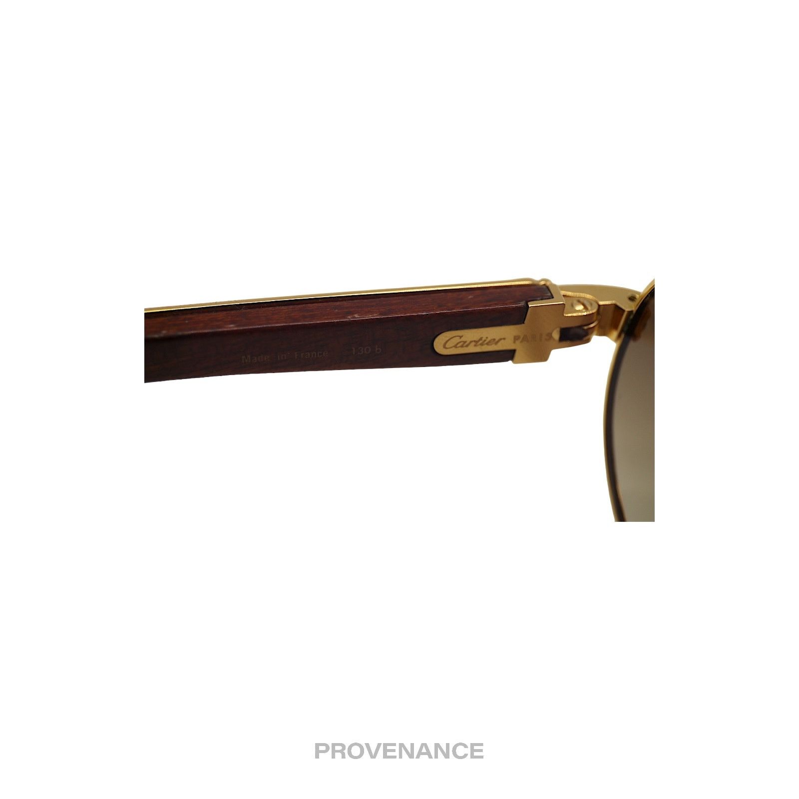 Cartier 🔴 Cartier Giverny Sunglasses - Bubinga Gold Trinity Brown Size ONE SIZE - 13 Thumbnail