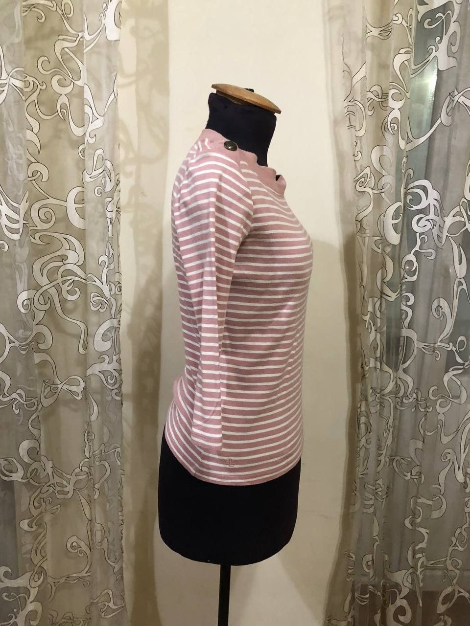 Polo Ralph Lauren Lauren Ralph Lauren Shirt Womens Petite Striped Sleeve Size S / US 4 / IT 40 - 4 Thumbnail