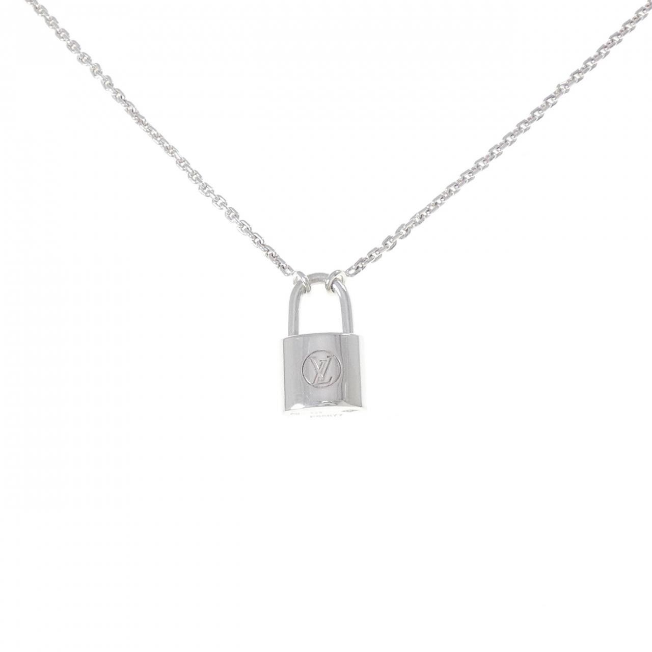 Louis Vuitton Louis Vuitton Louis Vuitton Lockit 925 Silver Necklace Metal Necklace Q93559 DUTY FREE for USA Size ONE SIZE - 1 Thumbnail