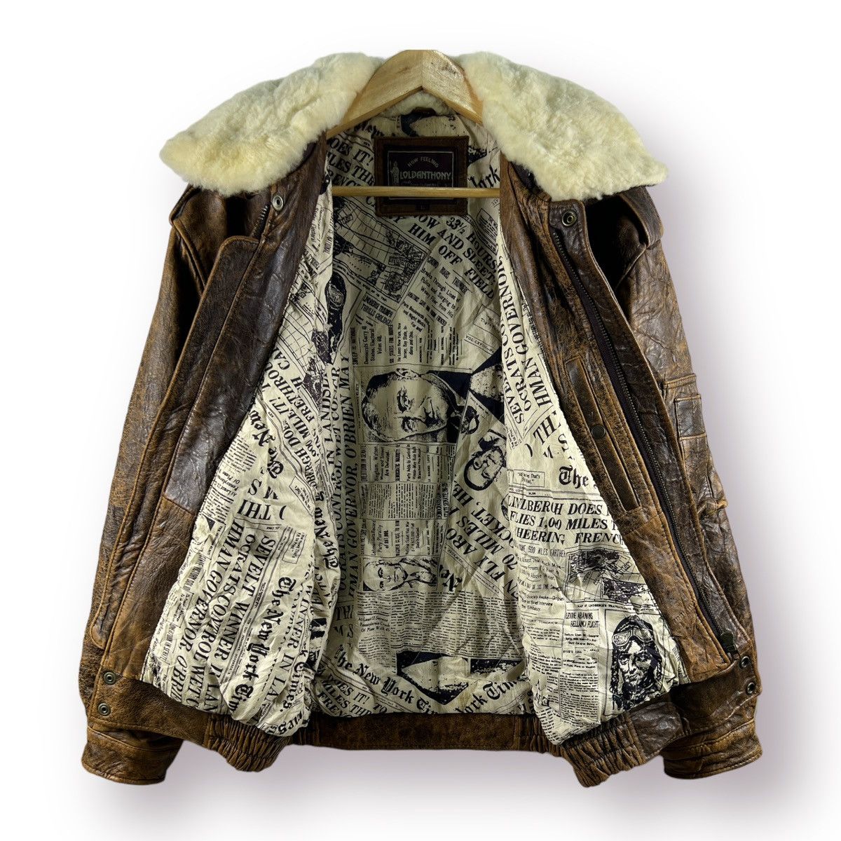 Leather TYPE A-2 FLYER LOLD ANTHONY SHEEPSKIN JACKET - L Size US L / EU 52-54 / 3 - 1 Thumbnail