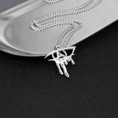 Jewelry Ninja Eye Necklace in Silver, Men's