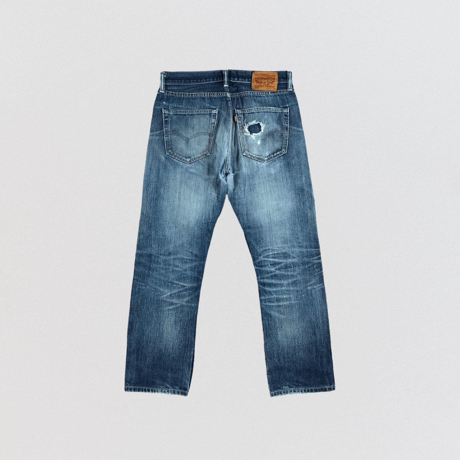 Levi's Vintage Blue Wash Levis 501 Jeans-JM2256 Size US 32 / EU 48 - 2 Thumbnail