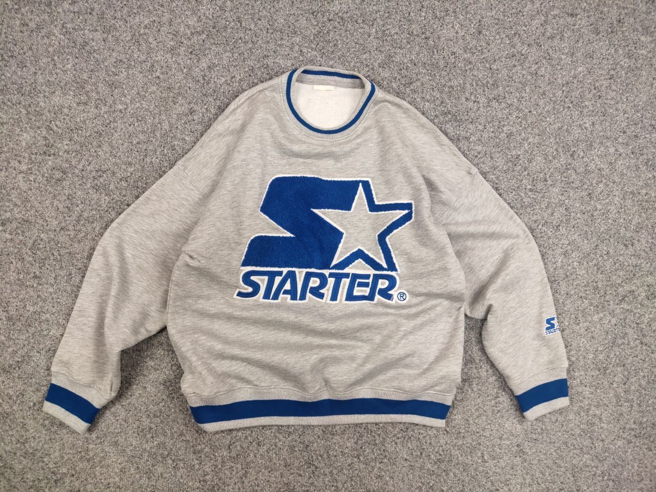 Starter Vintage Starter Blue embroidered Logo Crew Chek Sweatshirt Size US S / EU 44-46 / 1 - 14 Thumbnail