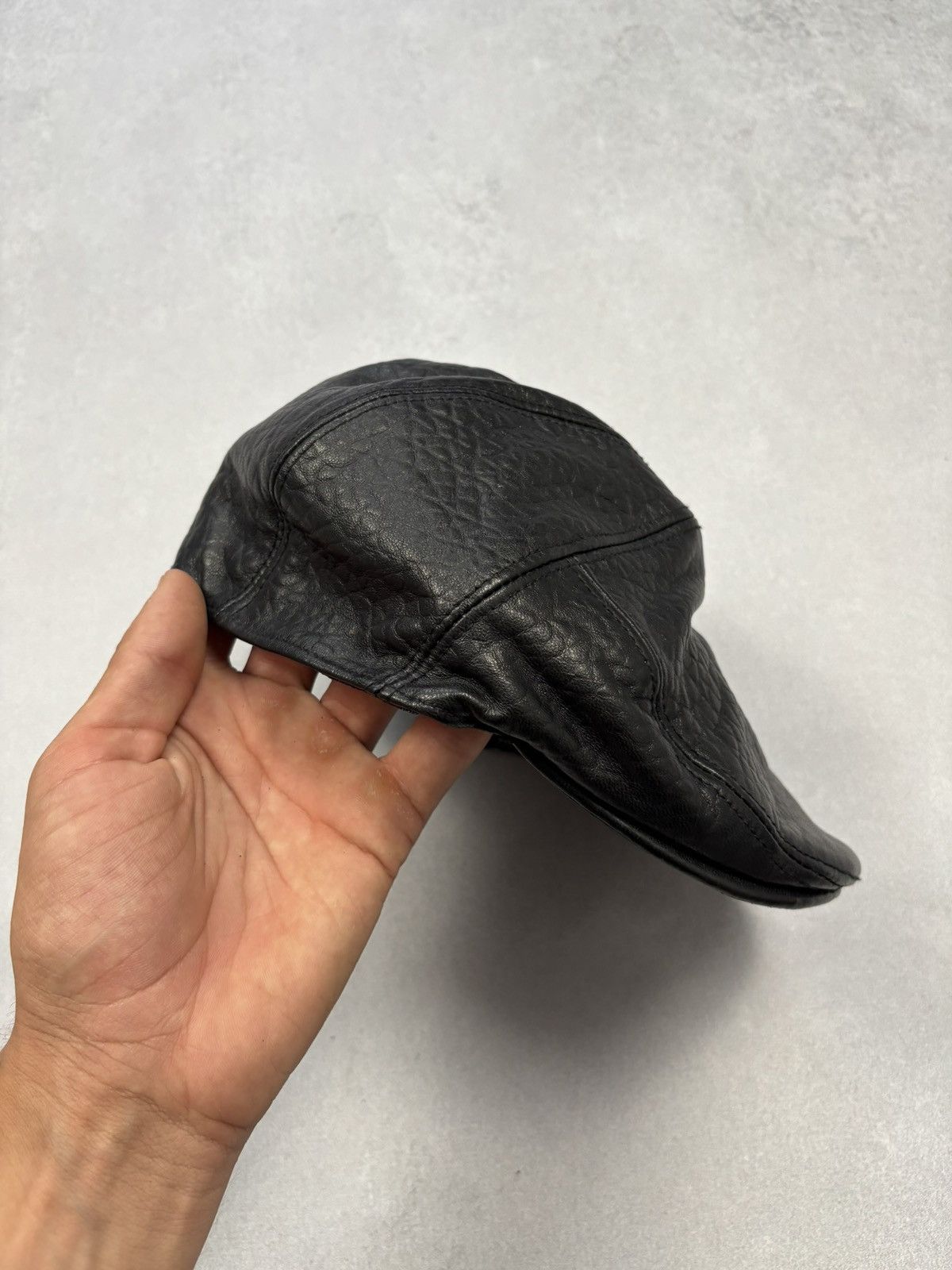 Bailey Hats Bailey of Hollywood Black Leather Newsboy Cap Small Size ONE SIZE - 2 Thumbnail