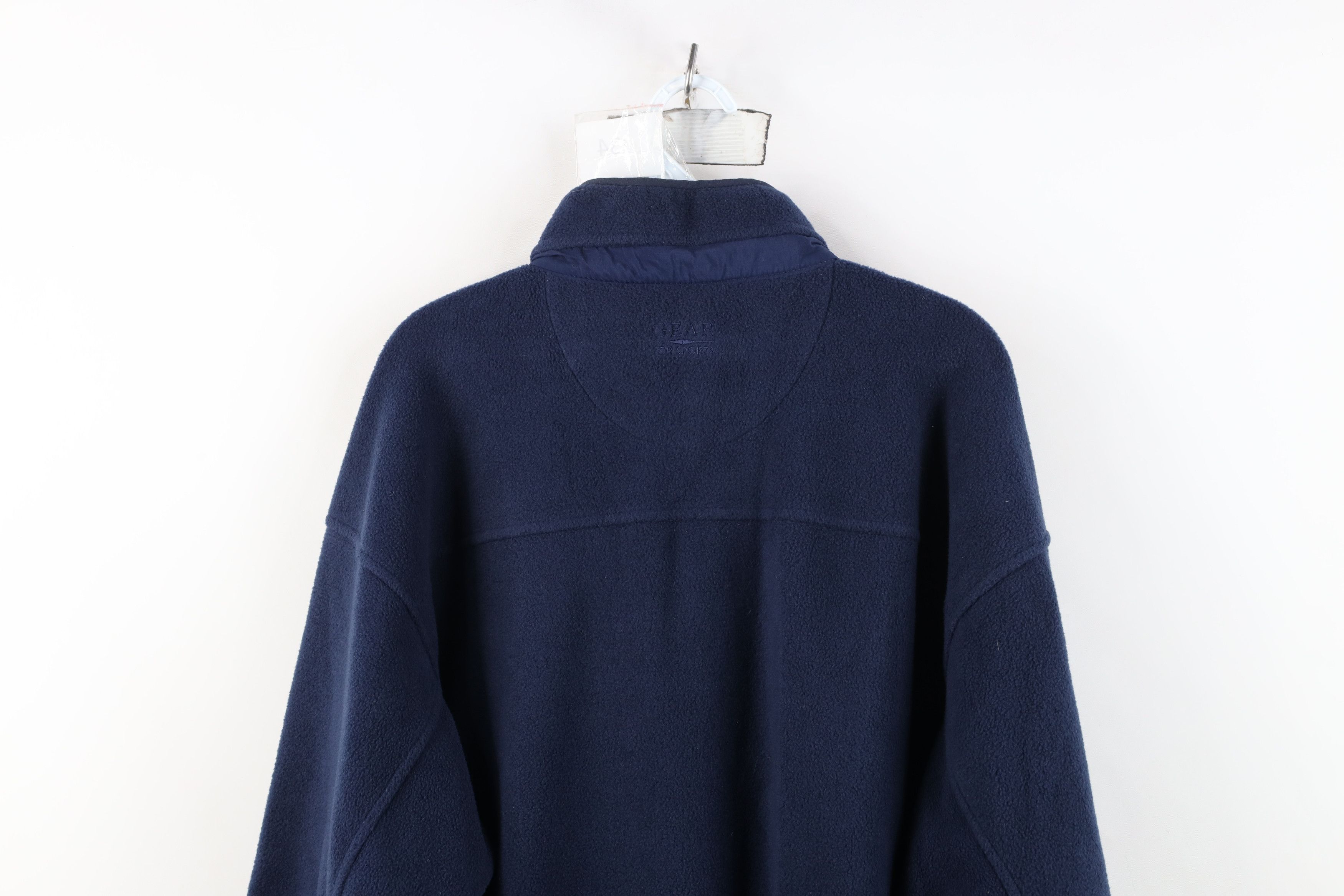 Vintage Vintage 90s Bay Resort Half Zip Fleece Sweater Navy Blue Size US M / EU 48-50 / 2 - 14 Thumbnail
