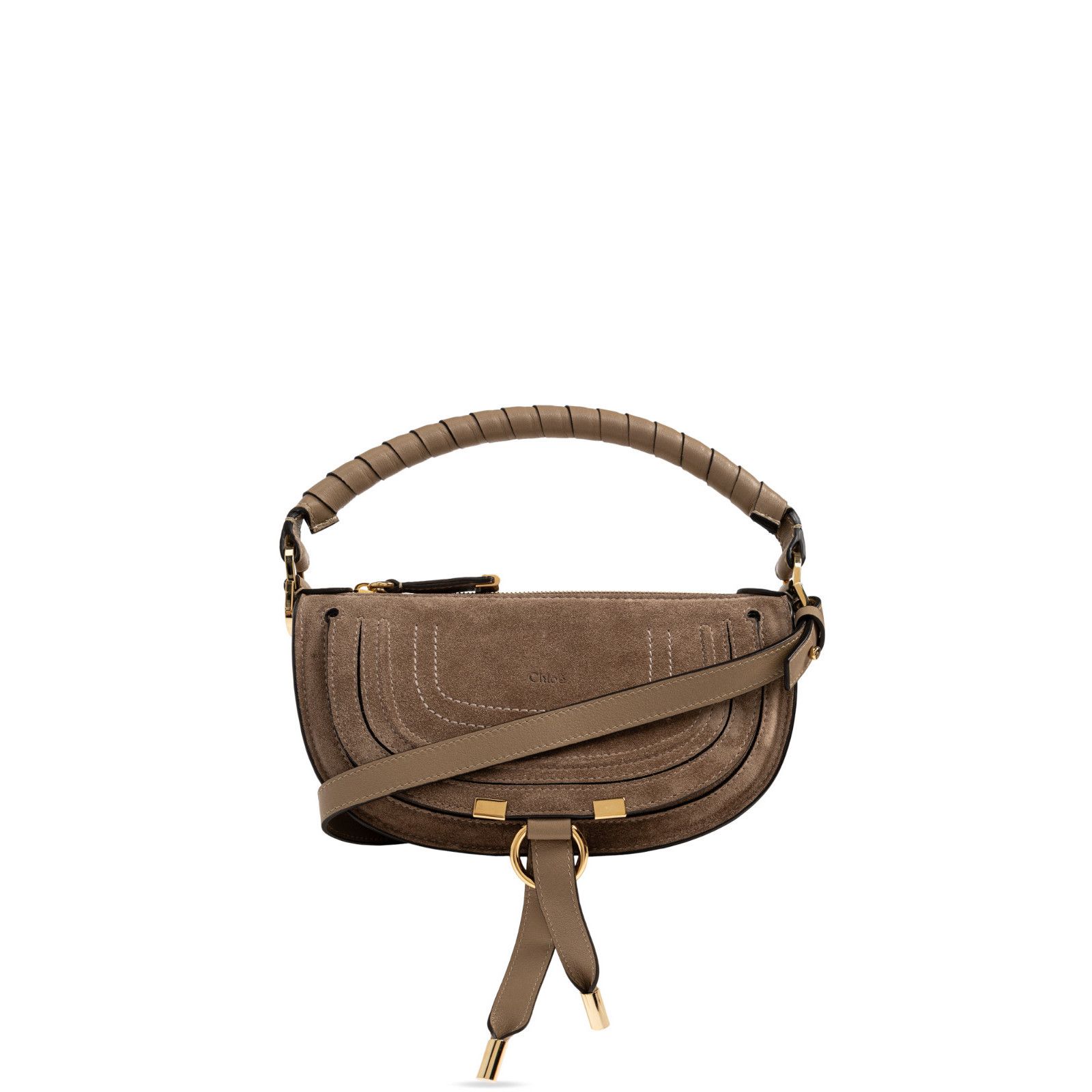 Chloe Chloe Mini Soft Boyish Brown Suede Shoulder Bag New & Authen Size ONE SIZE - 1 Thumbnail