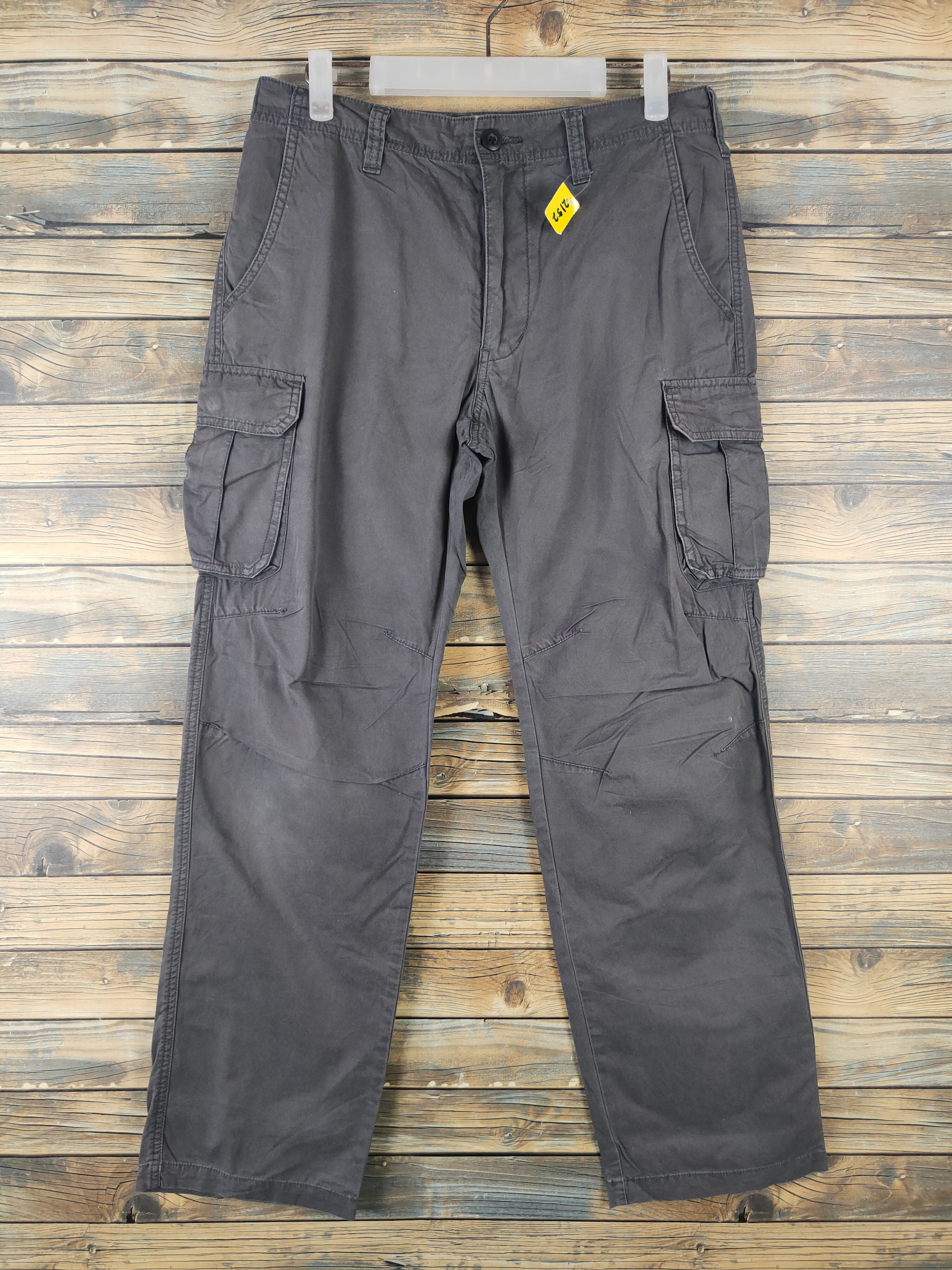 Japanese Brand DL Japanese Brand Dark Gray Multipocket Cargo Pants #2152 Size US 31 - 1 Thumbnail