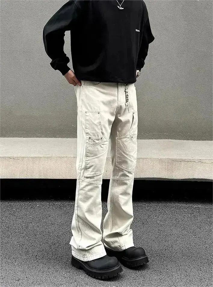 Japanese Brand Straight leg multi pocket flared jeans Size US 32 / EU 48 - 5 Thumbnail