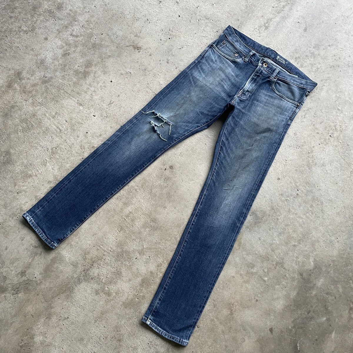 Japanese Brand Vintage Selvedge Japanese Distressed Faded Jeans Denim Pants Size US 33 - 2 Thumbnail