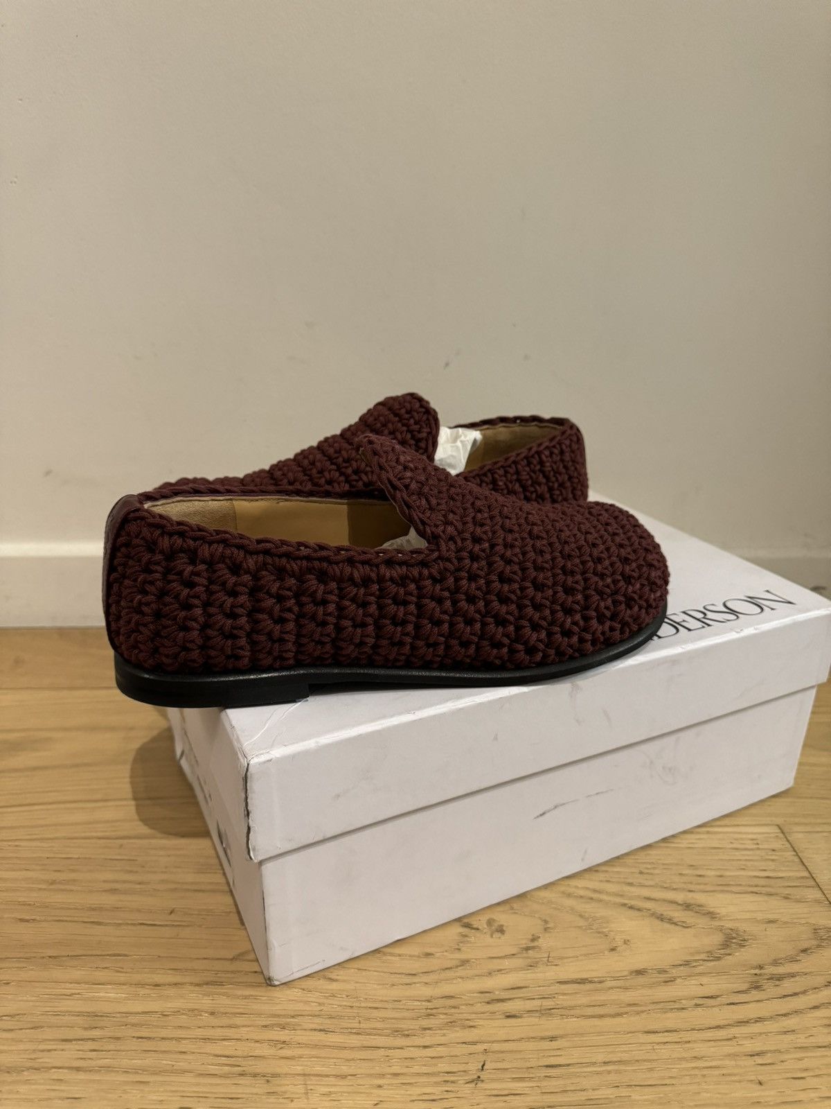 JW Anderson JW Anderson Crochet Cotton Loafers Shoes Moccasin Burgundy Size US 6.5 / IT 36.5 - 14 Thumbnail