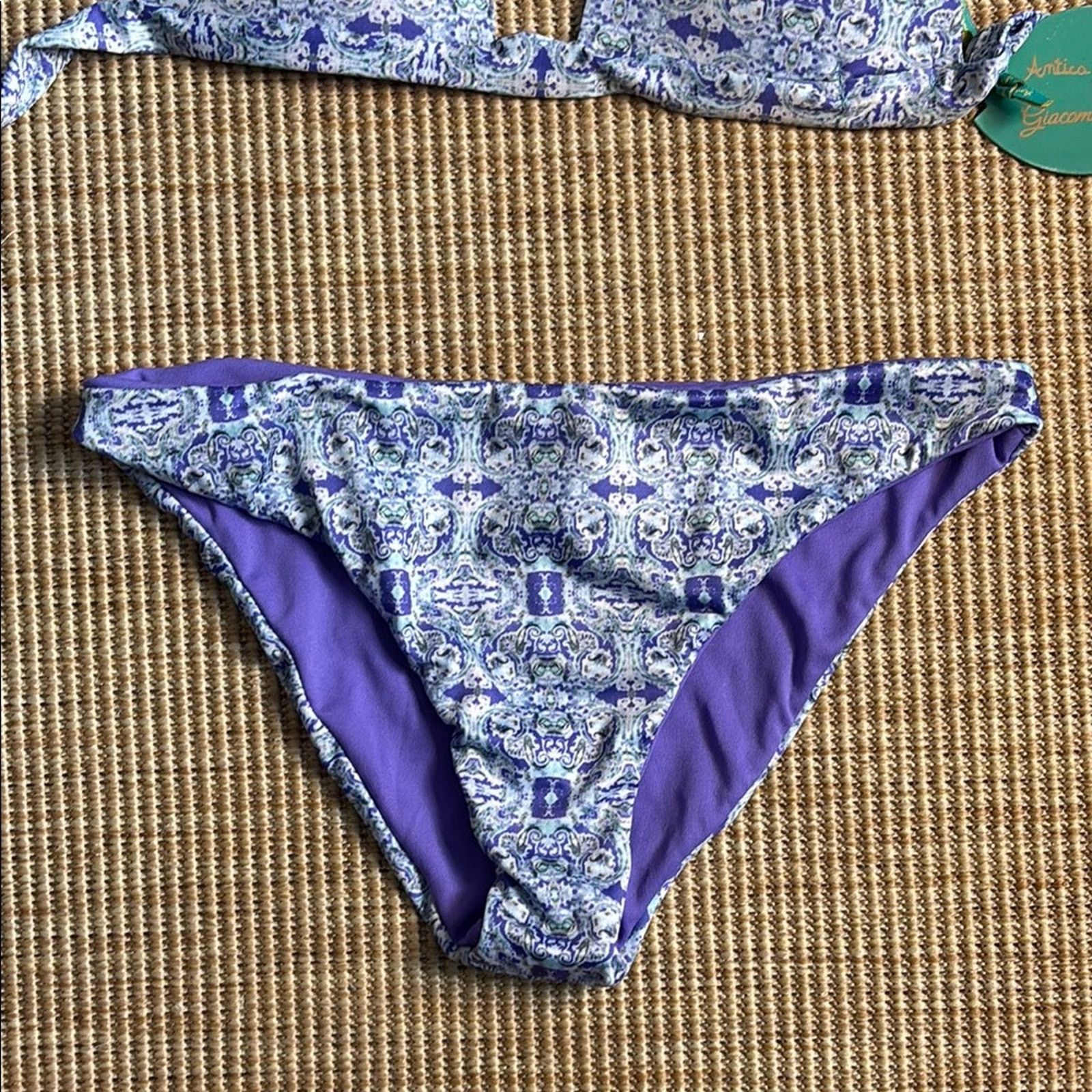 Other NWT Antica Sartoria Positano Purple Patterned Bikini Set S Size ONE SIZE - 4 Thumbnail