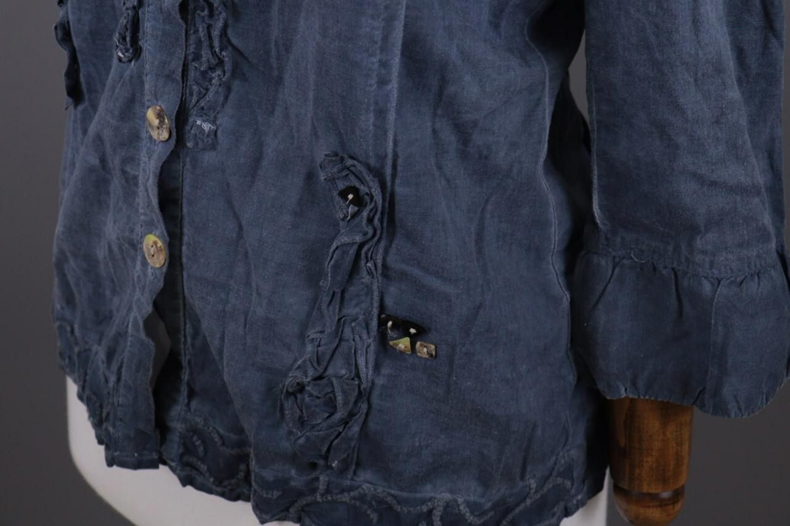 Bottega Veneta Bottegi Blue Designed Lagenlook Blouse Jacket Size S Size S / US 4 / IT 40 - 8 Thumbnail