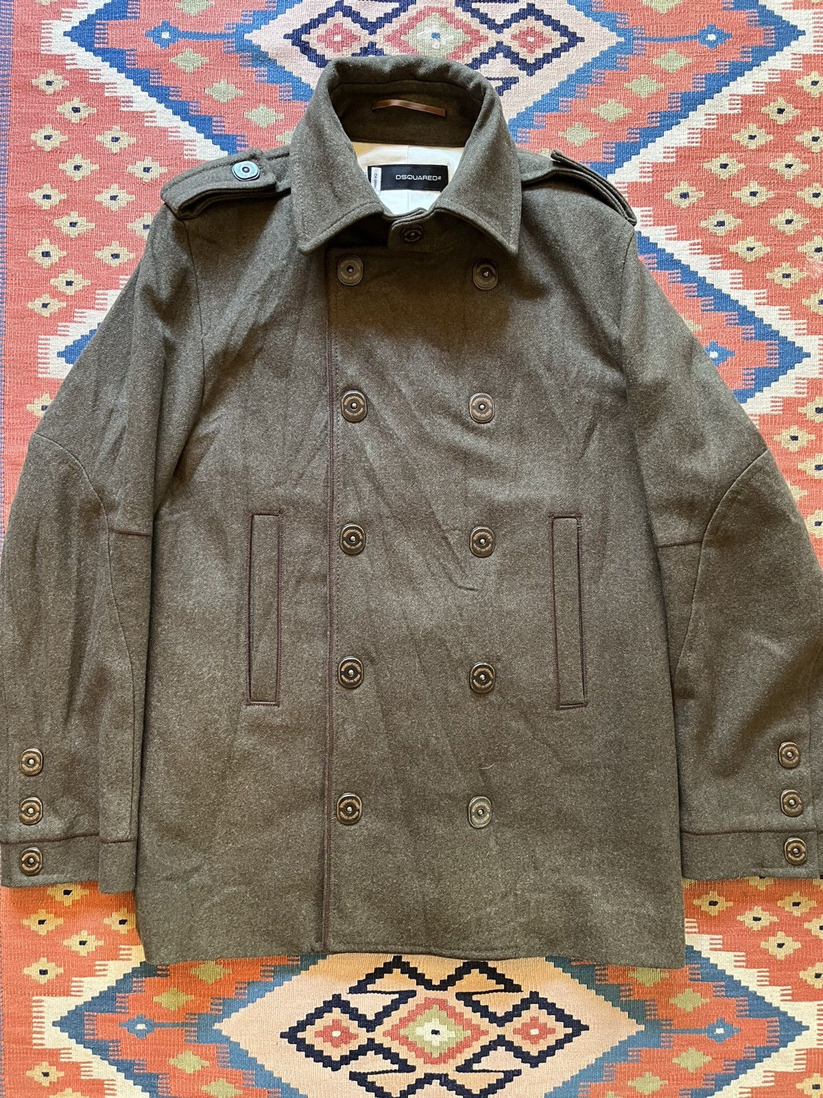 Dsquared2 DSQUARED2 100% wool overcoat RARE $1800 retail Size US L / EU 52-54 / 3 - 1 Thumbnail