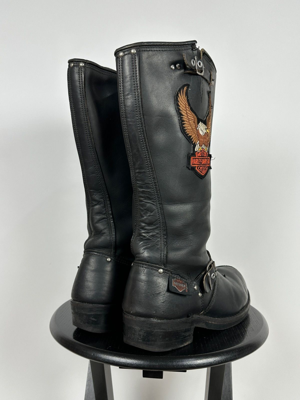 Harley Davidson 80s Vintage Harley Davidson Eagle Leather Motorcycle Boots Size US 9.5 / EU 42-43 - 4 Thumbnail