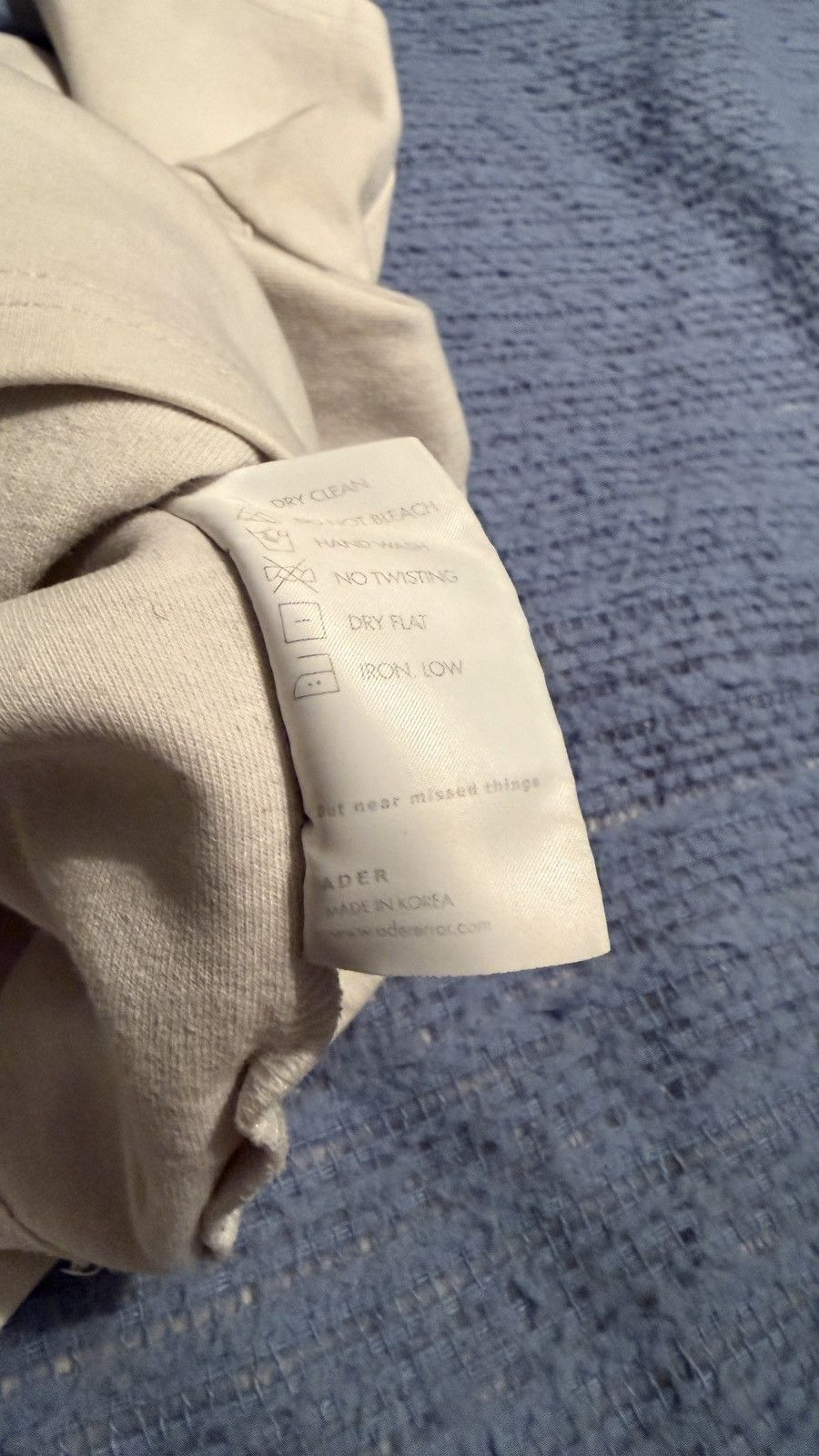 Ader Error ADE® Casual Light Colored T-Shirt Size US L / EU 52-54 / 3 - 6 Thumbnail