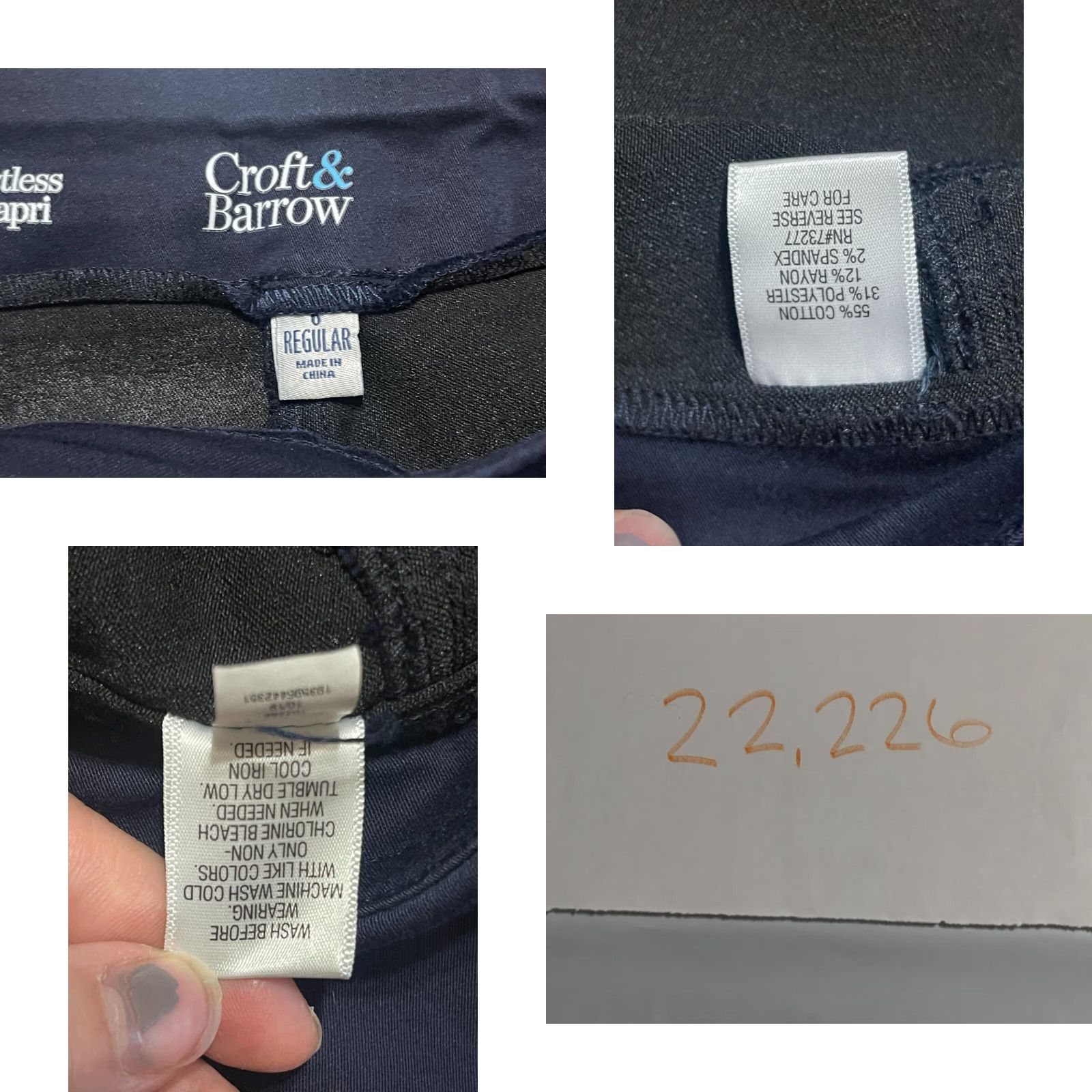 Croft & Barrow Croft & Barrow Capri Pants Women 6 Regular Blue The Effortless Stretch Capri Size M / US 6-8 / IT 42-44 - 8 Thumbnail