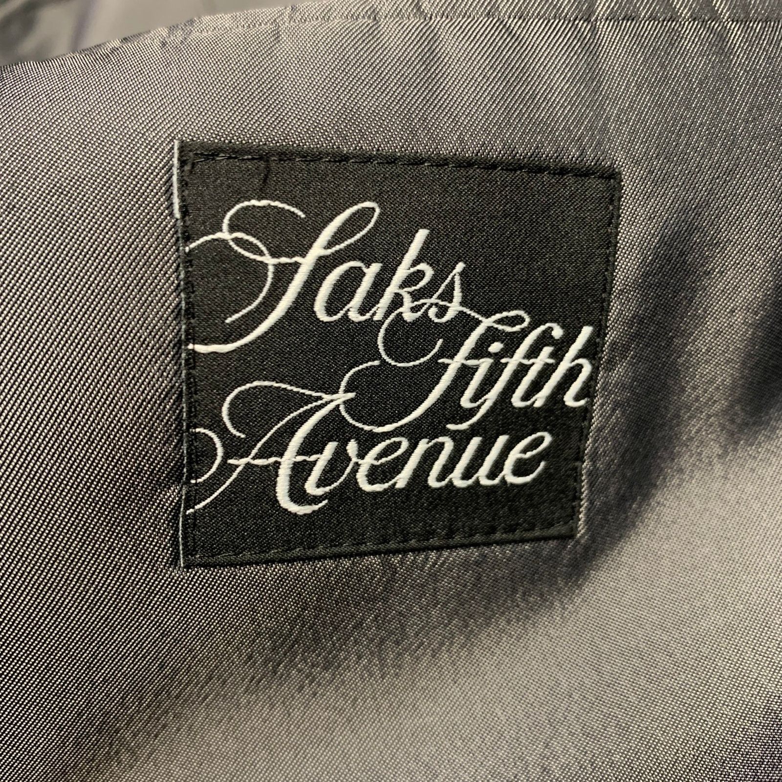Size 46 Grey White Window Pane Wool Notch Lapel Suit