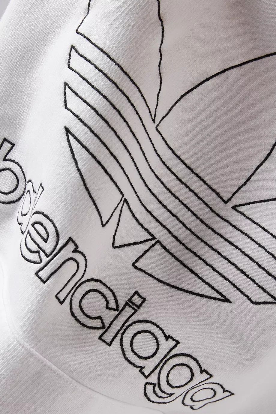 Adidas × Balenciaga o1bcso1str1224 Unisex Large Fit Hoodie in White Size L / US 10 / IT 46 - 4 Thumbnail