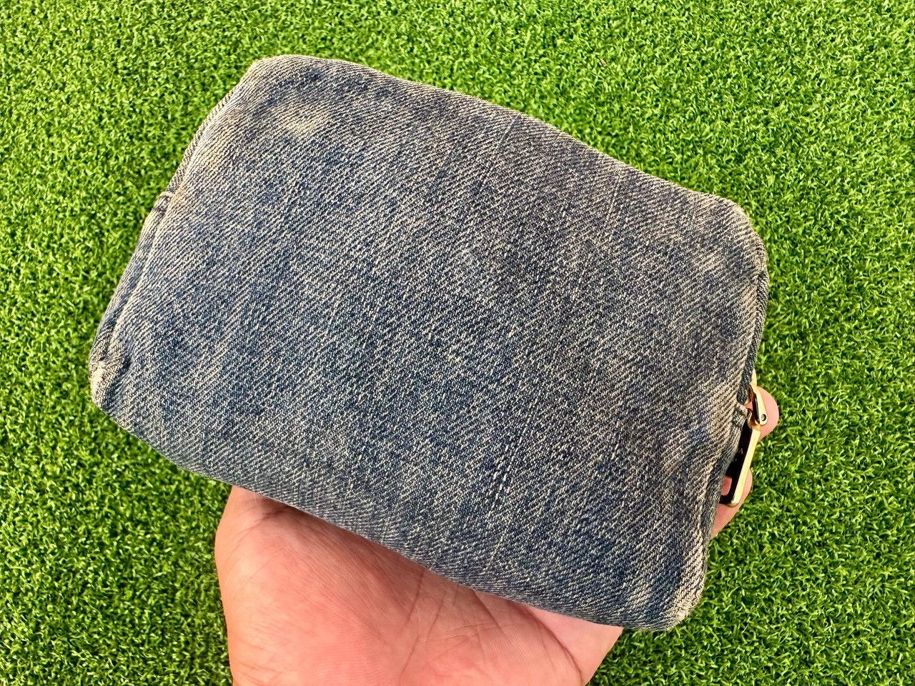 Prada Authentic Prada Denim Cosmetic Pouch Size ONE SIZE - 2 Thumbnail
