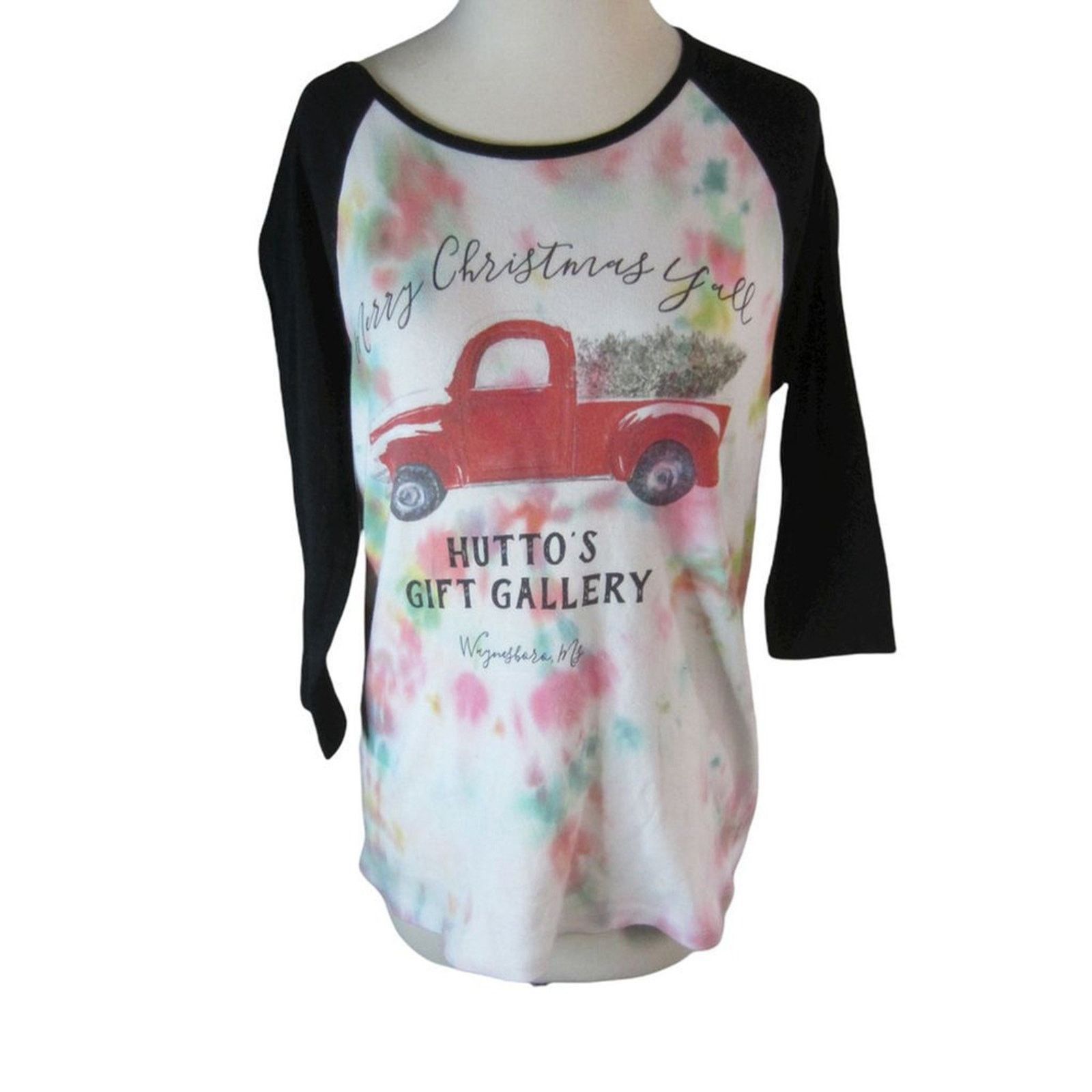 Handmade Retro Holiday Tie Dye Baseball Tee Bella Canvas M Size M / US 6-8 / IT 42-44 - 2 Thumbnail