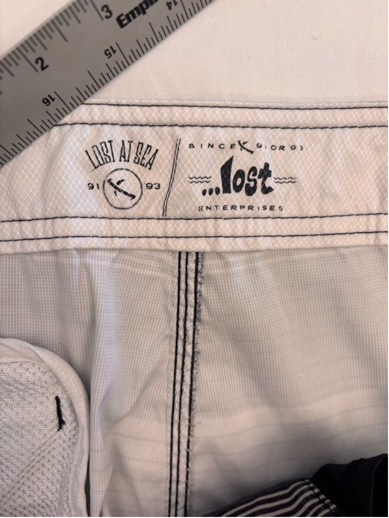 Lost Enterprises Men's Lost Swim Trunks Size 32 Gray Striped Size US 30 / EU 46 - 11 Thumbnail