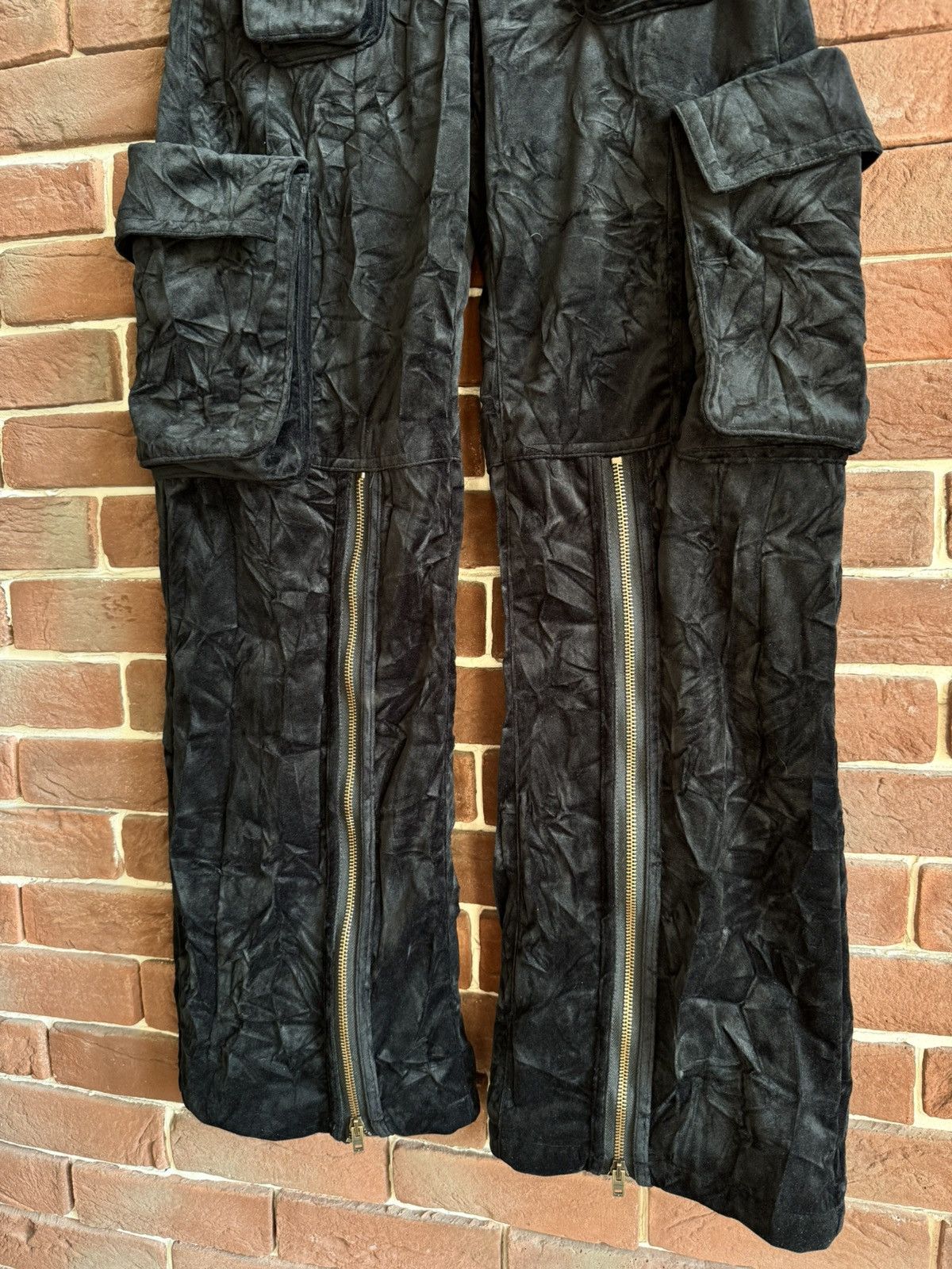 Acne Studios × Designer Rare Acne Studios Velvet Cargo Pants Black Hype Grail 32 Size 24" / US 00 / IT 34 - 4 Thumbnail