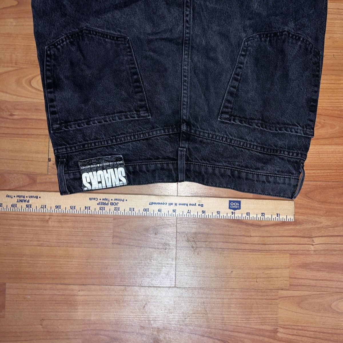 Other Black Wide Leg Jeans Cropped Avant Garde Grunge 32x30 Size US 32 / EU 48 - 9 Thumbnail