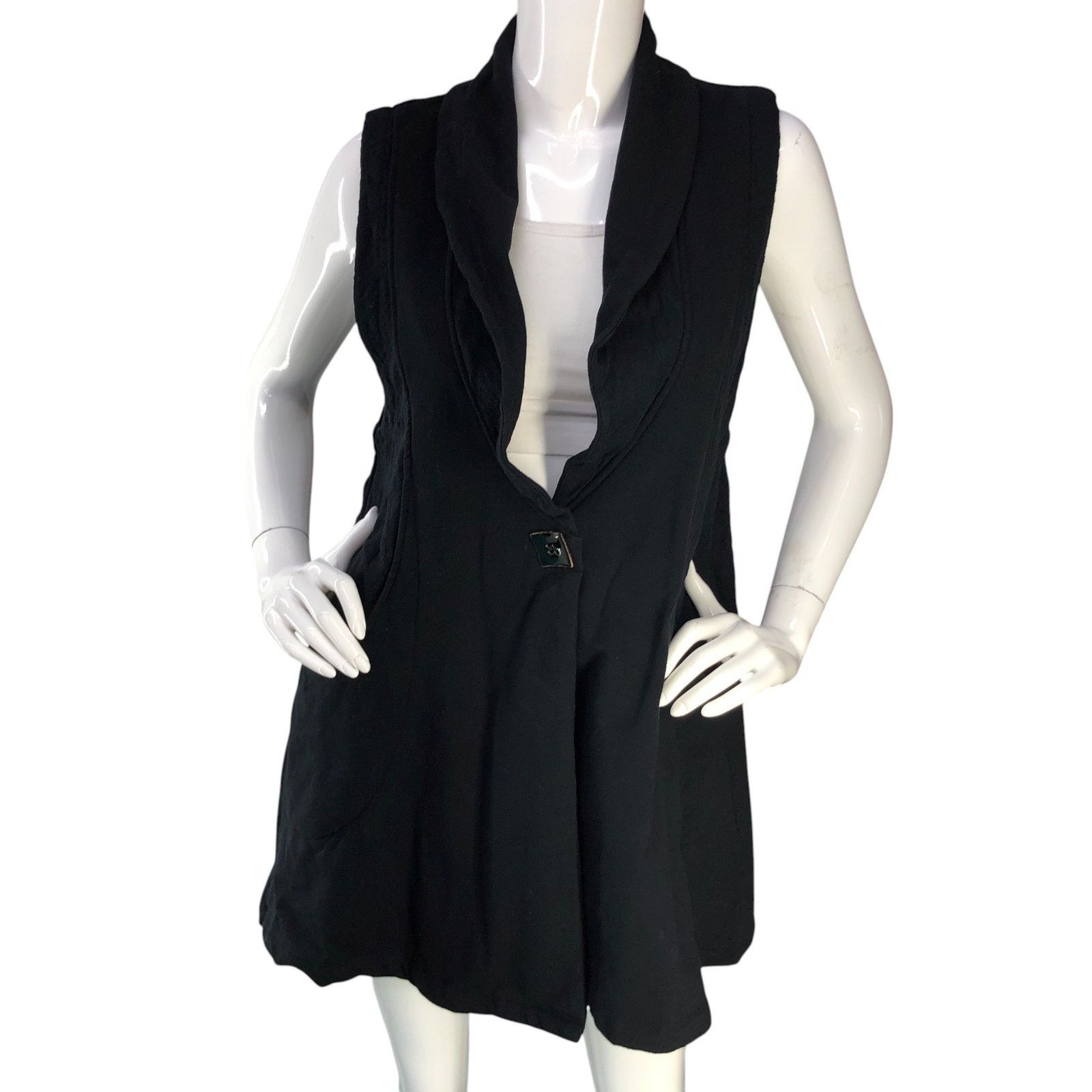 Habitat Habitat Size S Vest Long Line Sweater One Button Navy Size S / US 4 / IT 40 - 11 Thumbnail