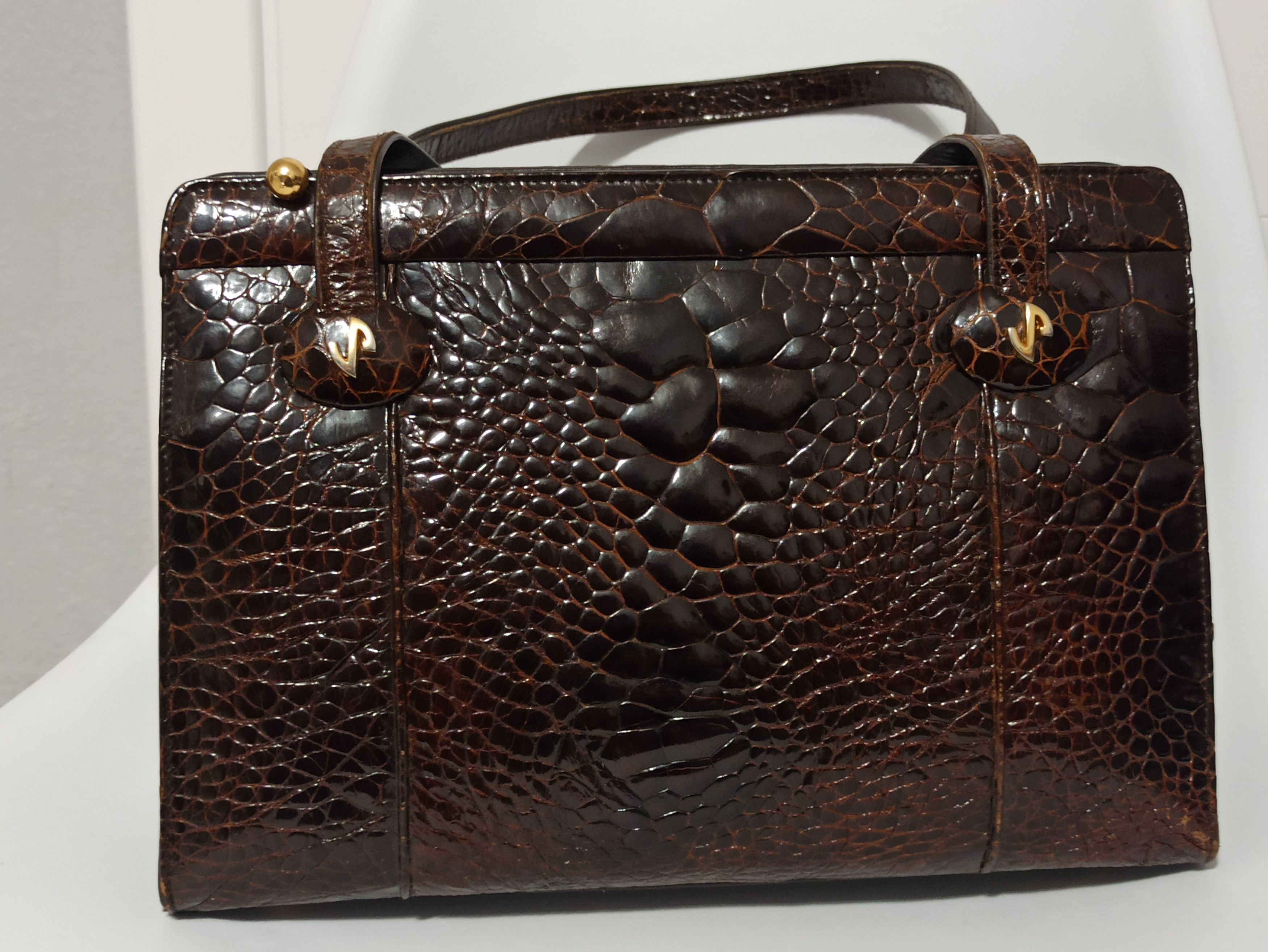 Other J Perez vintage crocodile leather handbag Size ONE SIZE - 6 Thumbnail