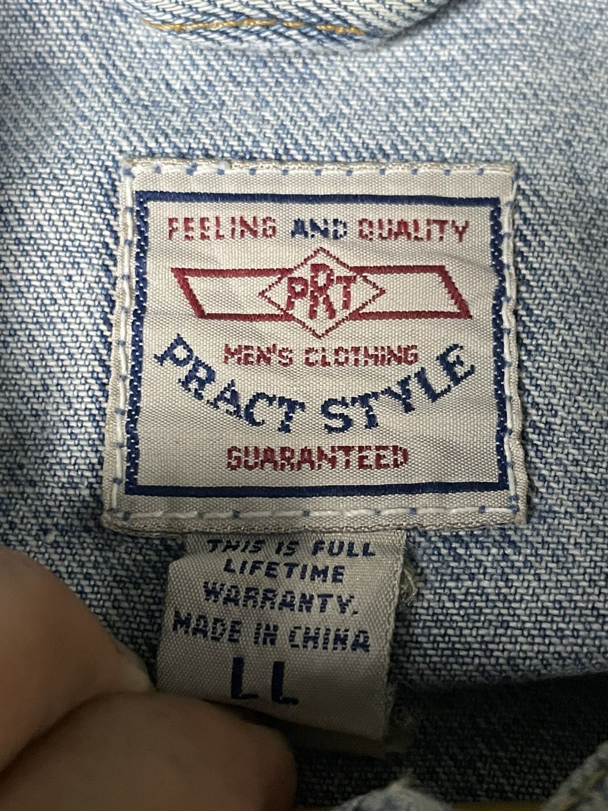 Japanese Brand × Vintage Pract Style Brand Denim Crop Jacket (115) Size US L / EU 52-54 / 3 - 7 Thumbnail