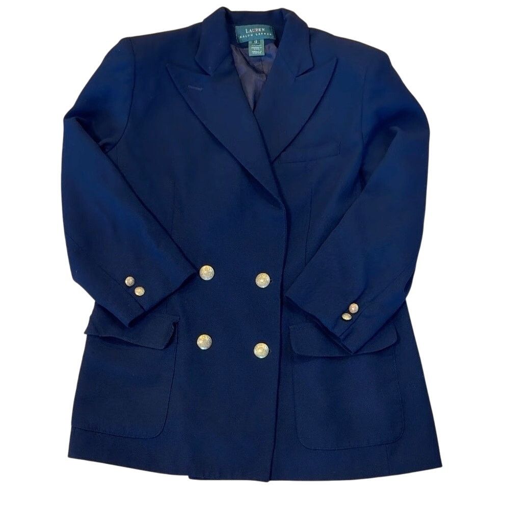 Lauren Ralph Lauren Ralph Lauren Vintage Double Breasted Blazer 100% Wool Size12 Size XL / US 12-14 / IT 48-50 - 1 Thumbnail