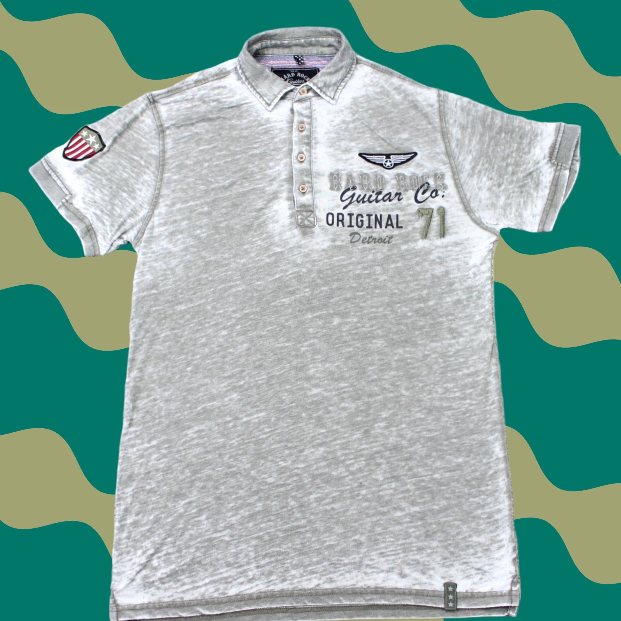Hard Rock Cafe Hard Rock Guitar Polo Shirt Men Small Gray Short Sleeve Polo Shirt Polo Shirt Graphic Print... Size US S / EU 44-46 / 1 - 1 Thumbnail