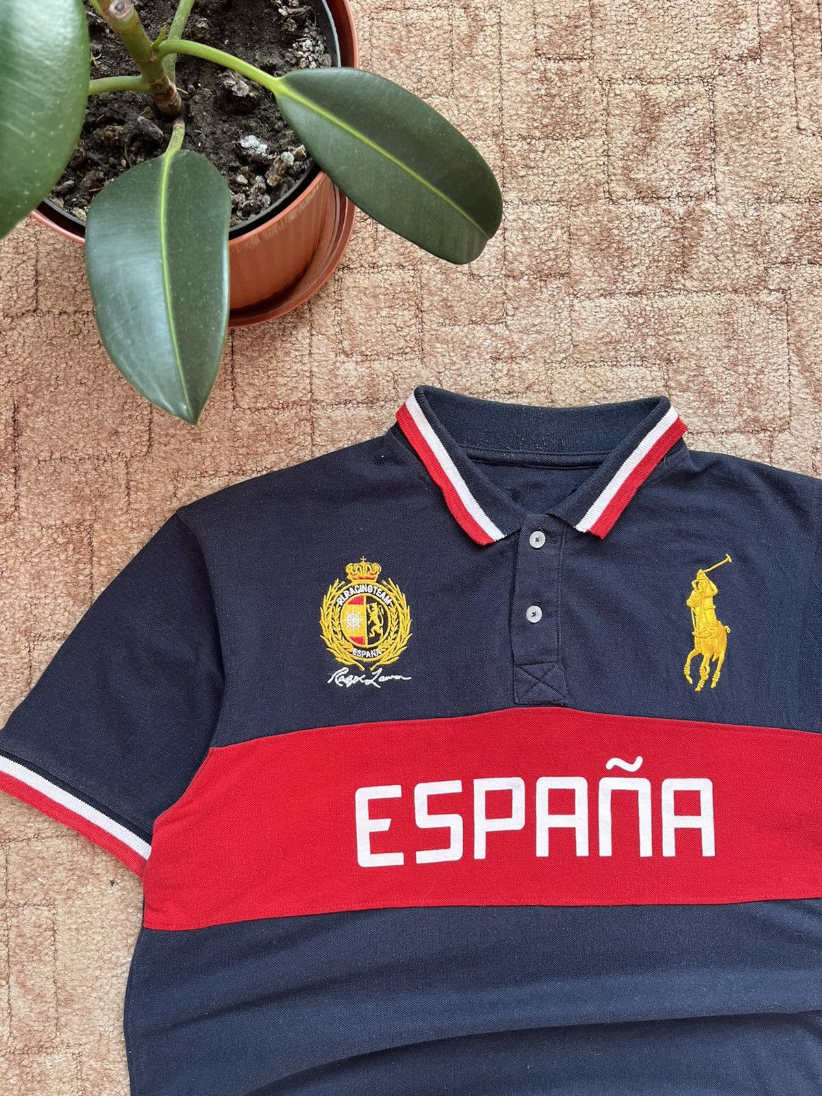 Polo Ralph Lauren Vintage Polo Ralph Lauren Espana Spain #10 Big Logo Tee Size US M / EU 48-50 / 2 - 2 Thumbnail