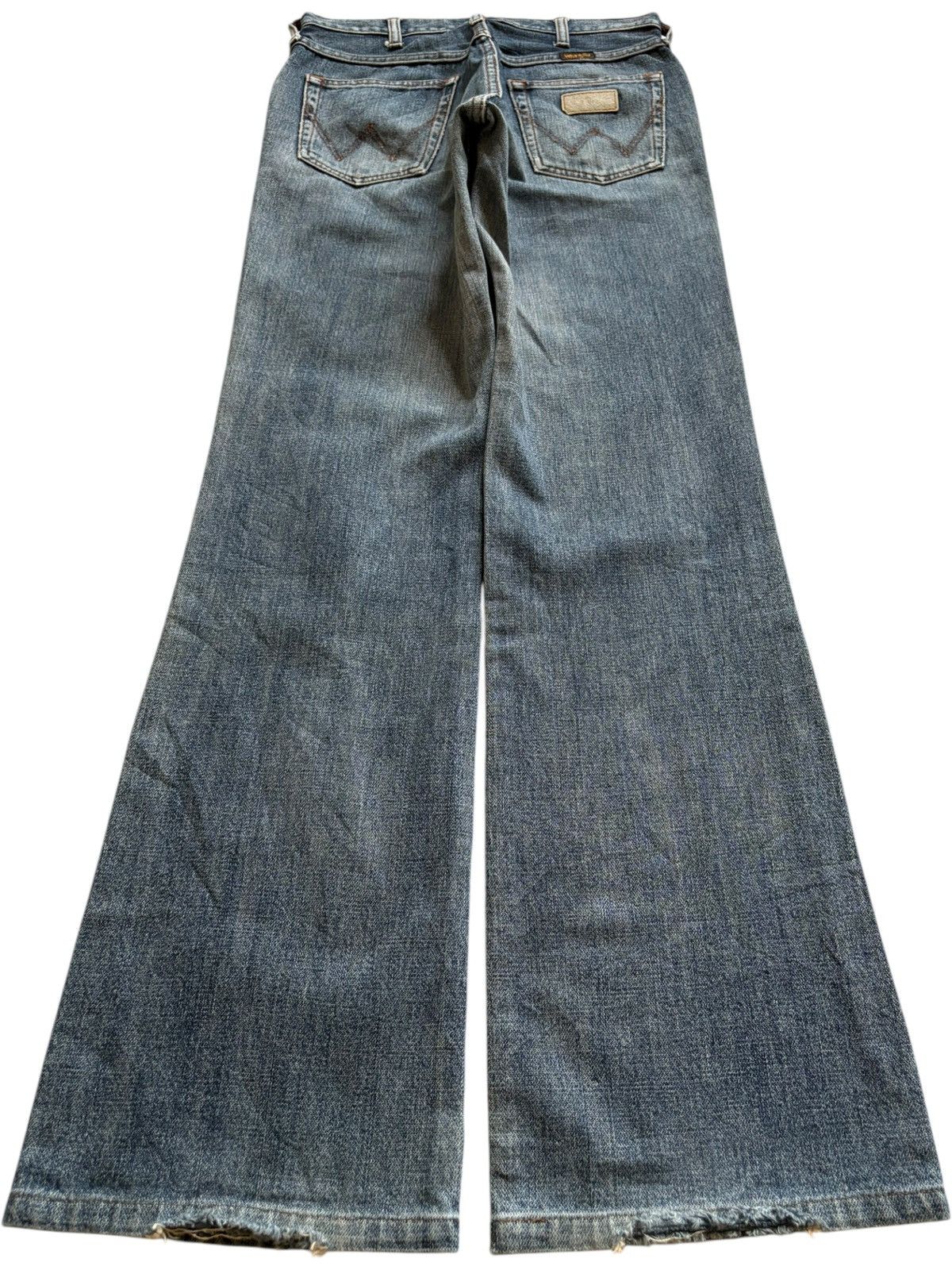 Wrangler Vintage Wrangler Mud Wash Distressed Bootcut Flare Jeans Size US 27 - 2 Thumbnail