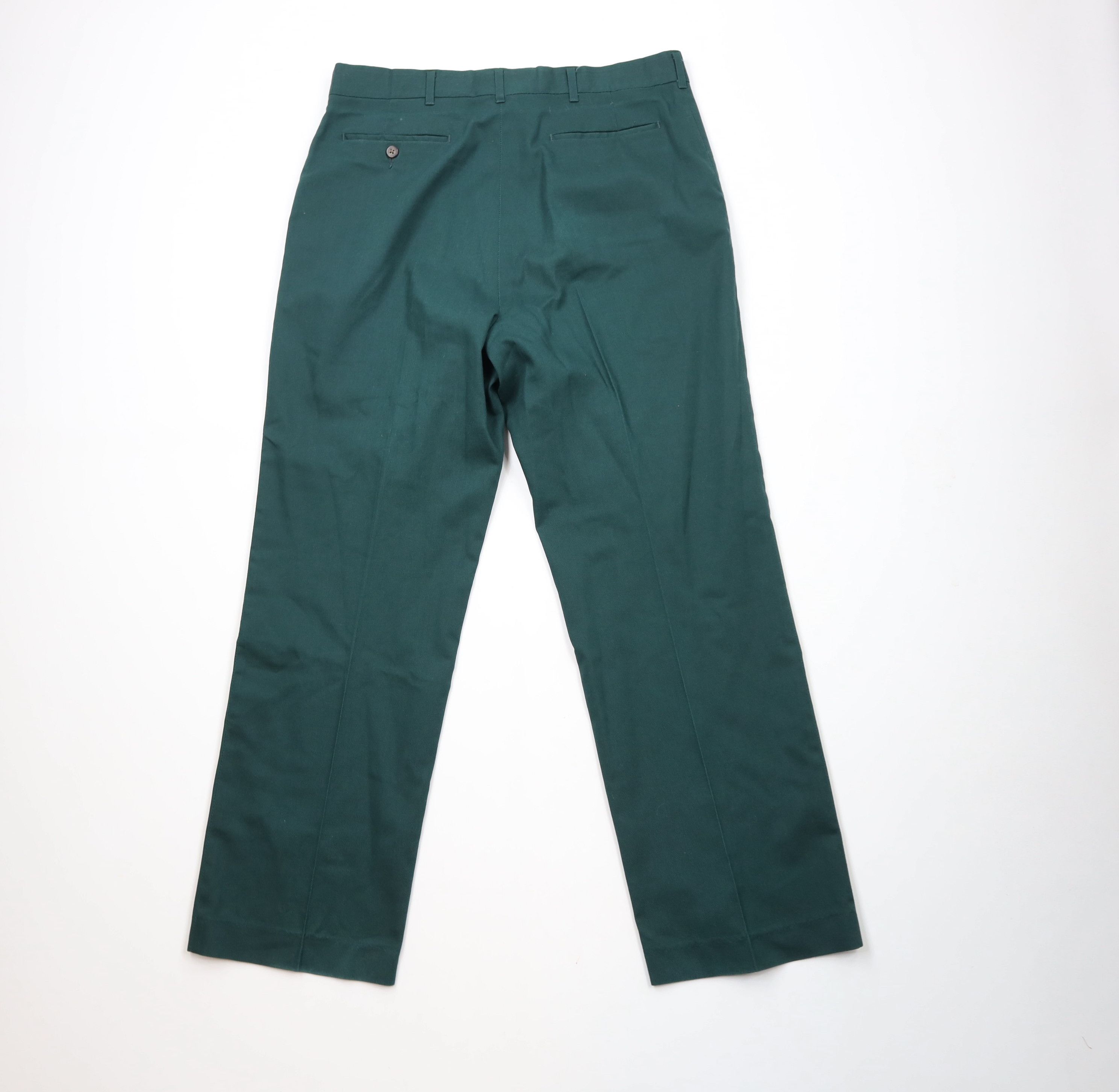 Vintage Vintage 90s Streetwear Knit Wide Leg Chino Pants Green USA Size US 36 / EU 52 - 9 Thumbnail