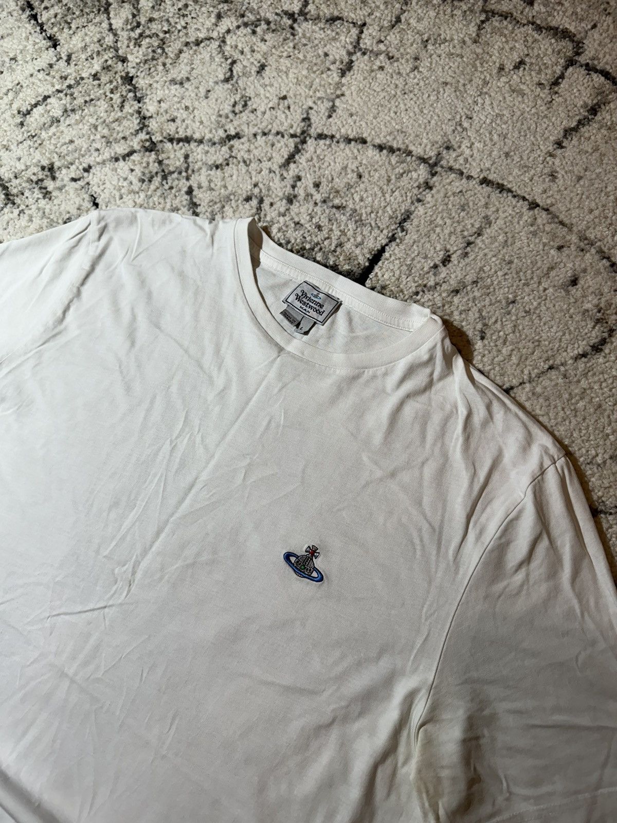 Vivienne Westwood Vivienne Westwood Orbital Embroidered White Men’s T Shirt Size US L / EU 52-54 / 3 - 6 Thumbnail