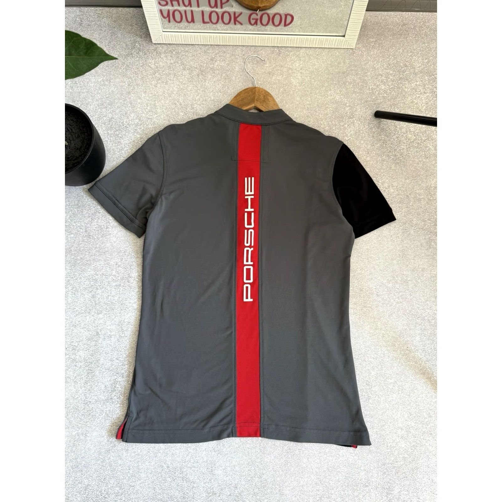 Vintage Porsche Polo Shirt Short Sleeve Gray M Unisex Adults Racing Embroidered Button Ups Polo Jersey Shirt Size M / US 6-8 / IT 42-44 - 3 Thumbnail