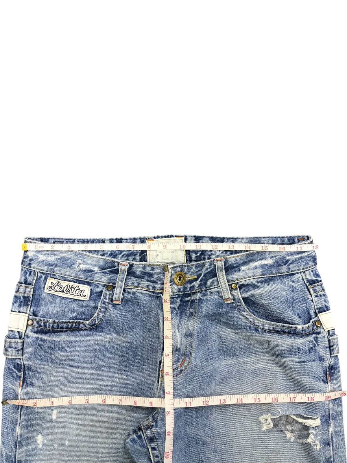 Fubu Vintage Lolita Club Faded Wash Distress Baggy Jeans Size US 36 / EU 52 - 6 Thumbnail