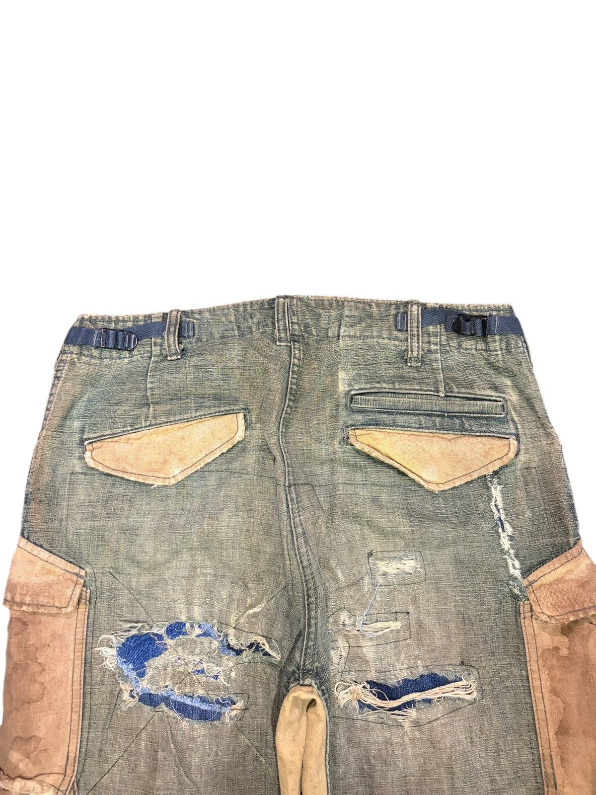 Junya Watanabe Vintage Japanese Brand Mud Wash Cargo Distress Baggy Jeans Size US 32 / EU 48 - 4 Thumbnail
