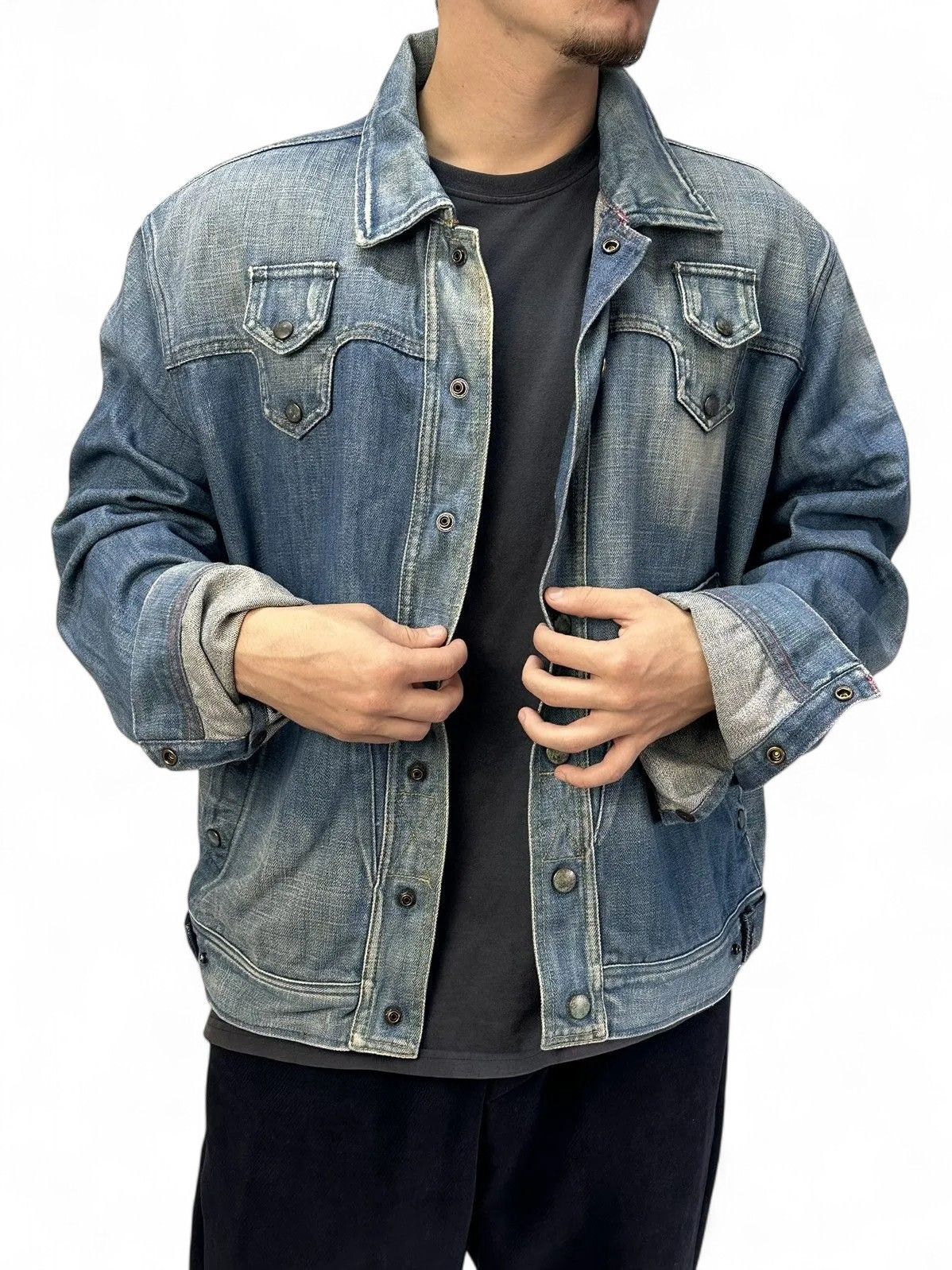 14th Addiction Diesel Denim Oversized Jacket Vintage Y2K Streetwear Style Size US M / EU 48-50 / 2 - 14 Thumbnail
