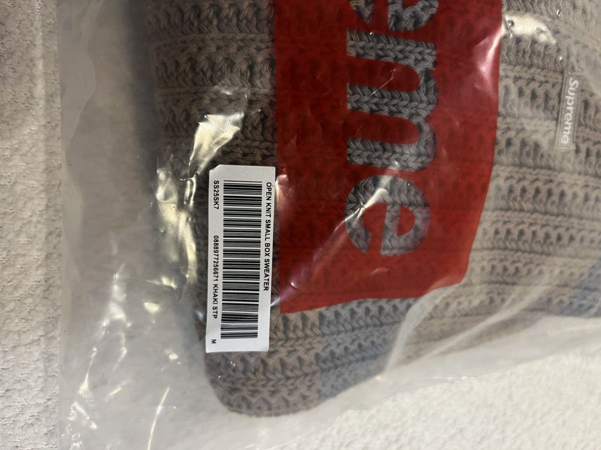 Supreme Supreme Loose Gauge Stripe Small Box Sweater Khaki Size US M / EU 48-50 / 2 - 6 Thumbnail