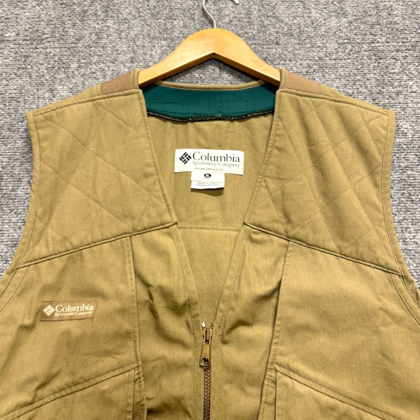 Vintage VINTAGE Columbia Vest Mens XL Beige Tan Hunting Shooting USA Made Pouch Full Zip Size US XL / EU 56 / 4 - 6 Thumbnail