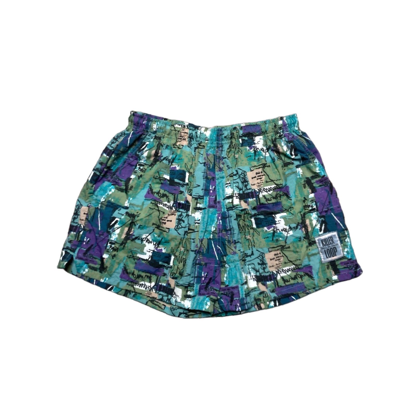 Vintage VINTAGE Killer Loop Abstract Art All Over Print Swim Shorts Trunks Men’s Large Size US 33 - 1 Thumbnail