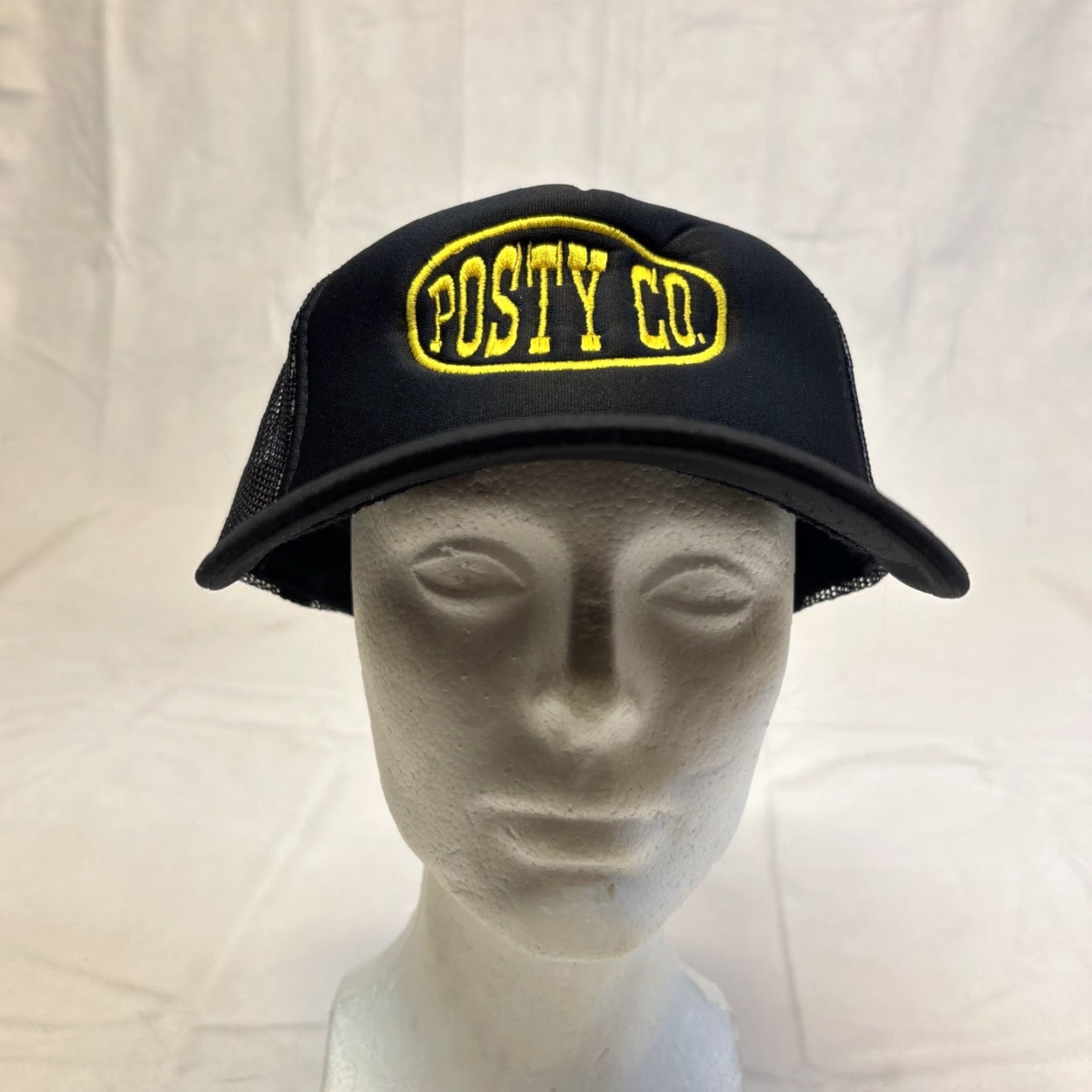 Vintage VINTAGE Post Malone’s Tour Posts Co. Trucker Hat Yellow Embroidered Adjustable NWOT Size ONE SIZE - 4 Thumbnail