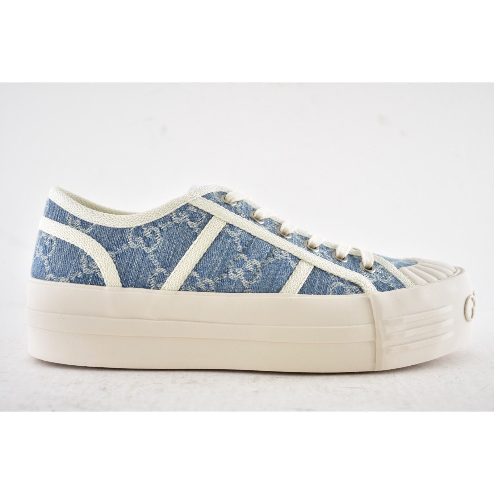 Gucci Gucci Chunky Monogram GG Blue Denim Platform Sneakers 36.5 Size US 6.5 / IT 36.5 - 2 Thumbnail