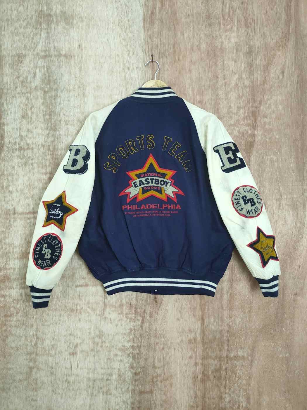 Vintage Eastboy japan varsity jacket wool leather vintage #4205DLAL Size US M / EU 48-50 / 2 - 2 Thumbnail